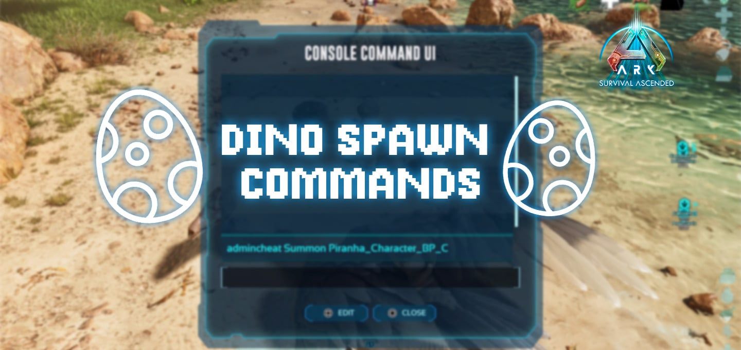 ARK : Survival Ascended - Commandes d'apparition des dinosaures