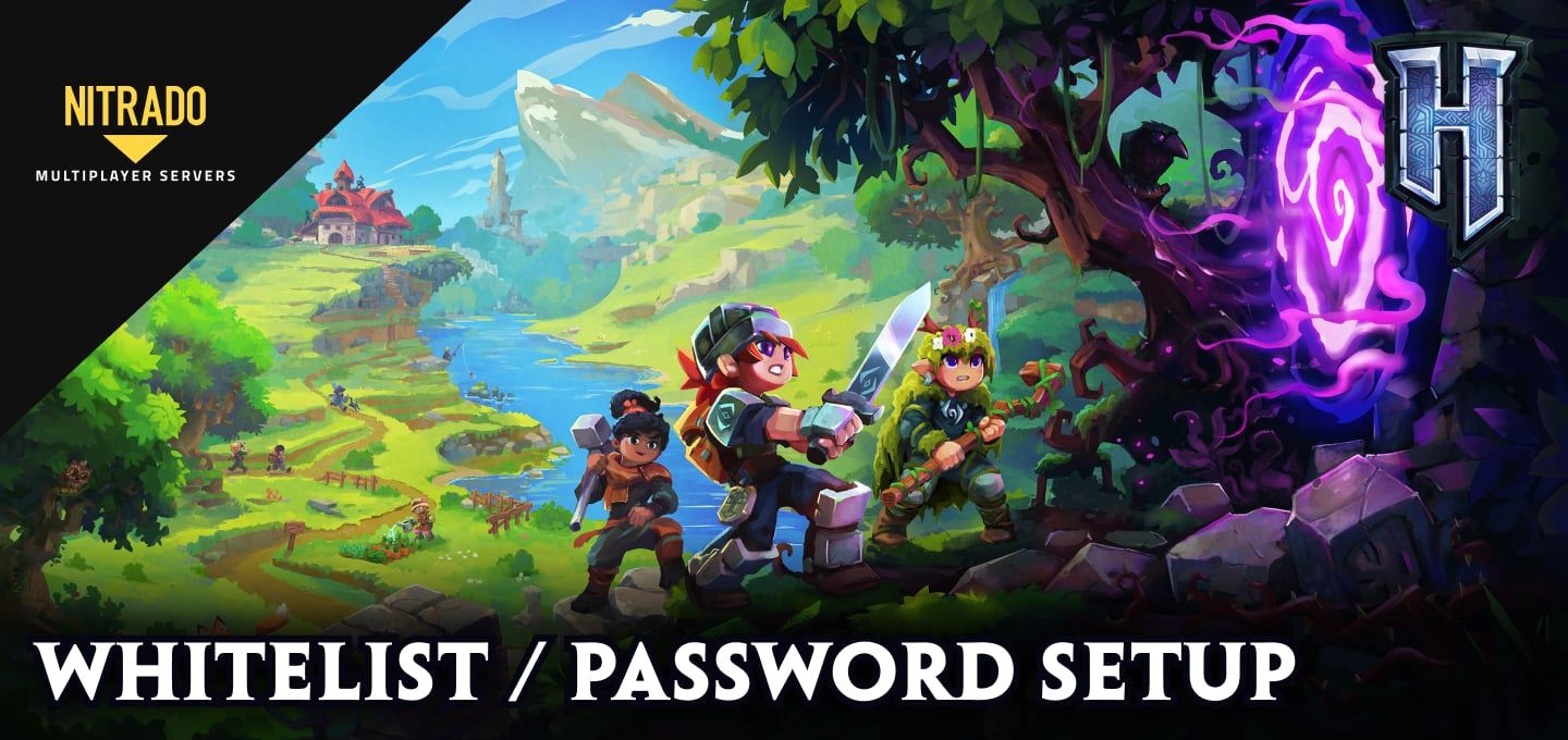 Cómo configurar una lista blanca y una contraseña en tu servidor Hytale
