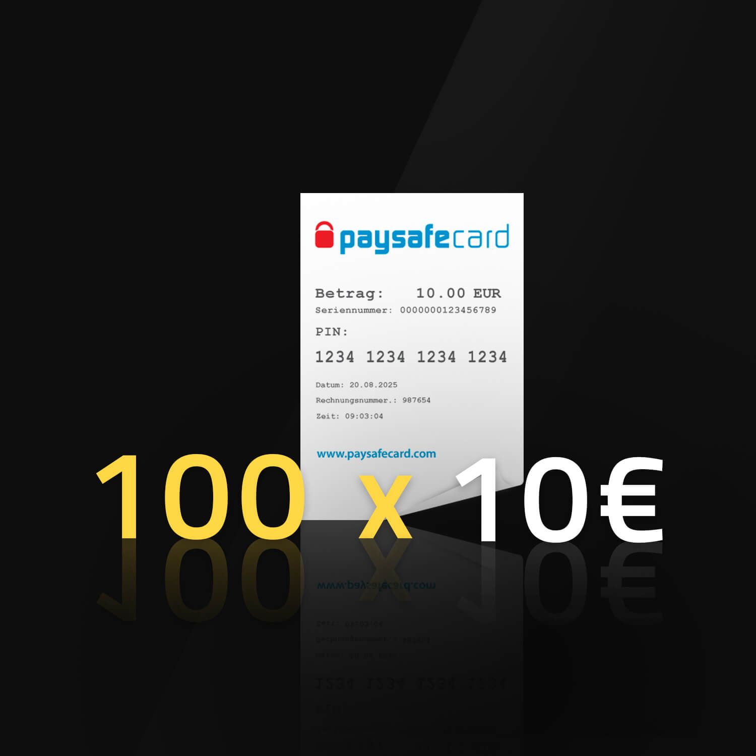 100 x 10€ PAYSAFECARD CODES